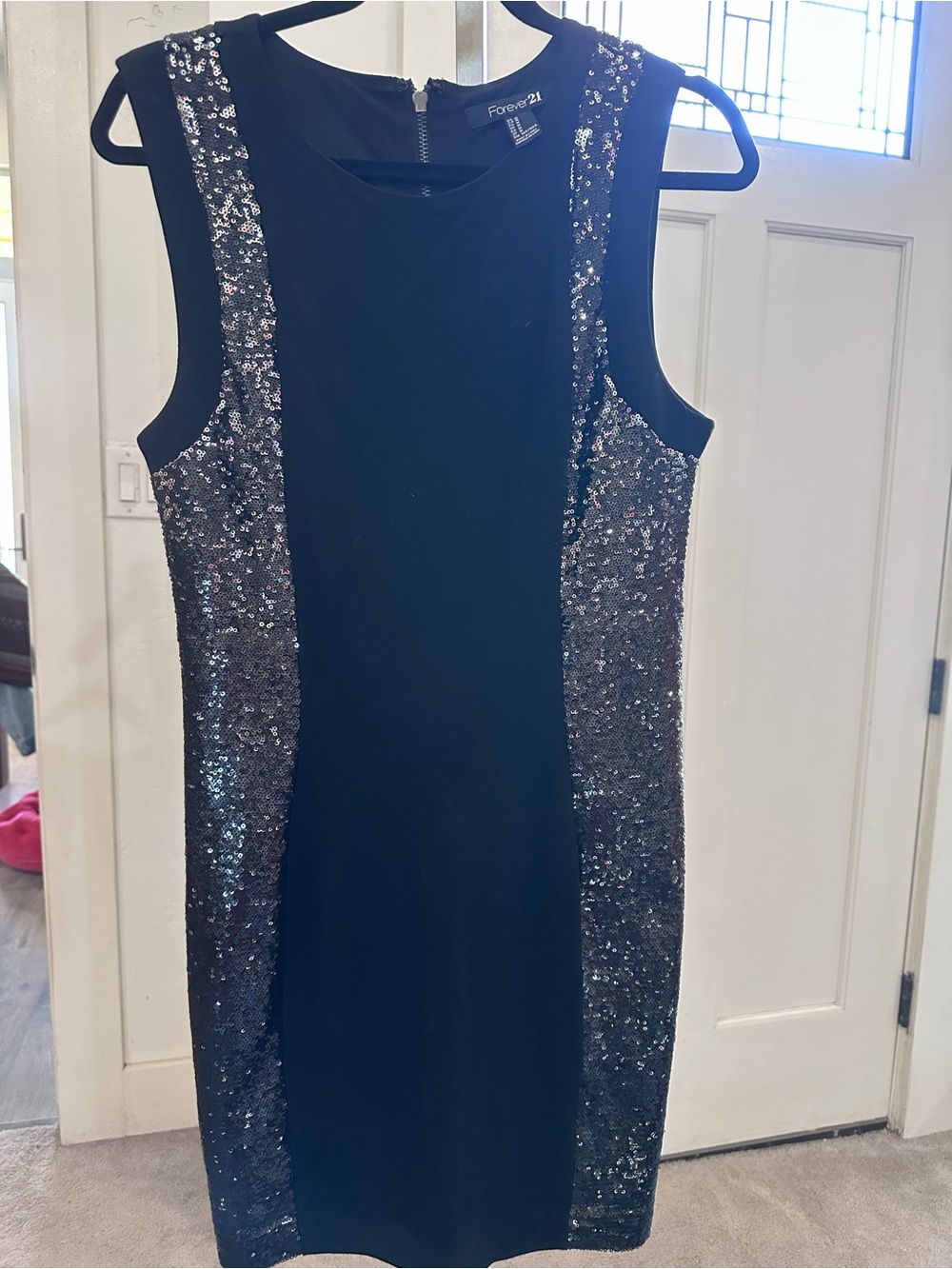 Forever 21 Black Dress with Silver Sequin Panels